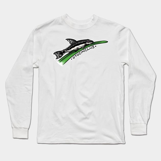 Otocinclus Fishie Long Sleeve T-Shirt by CelticDragoness